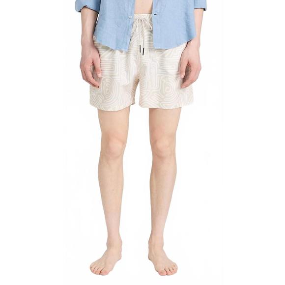 NEW OAS men's swim short in cream golconda